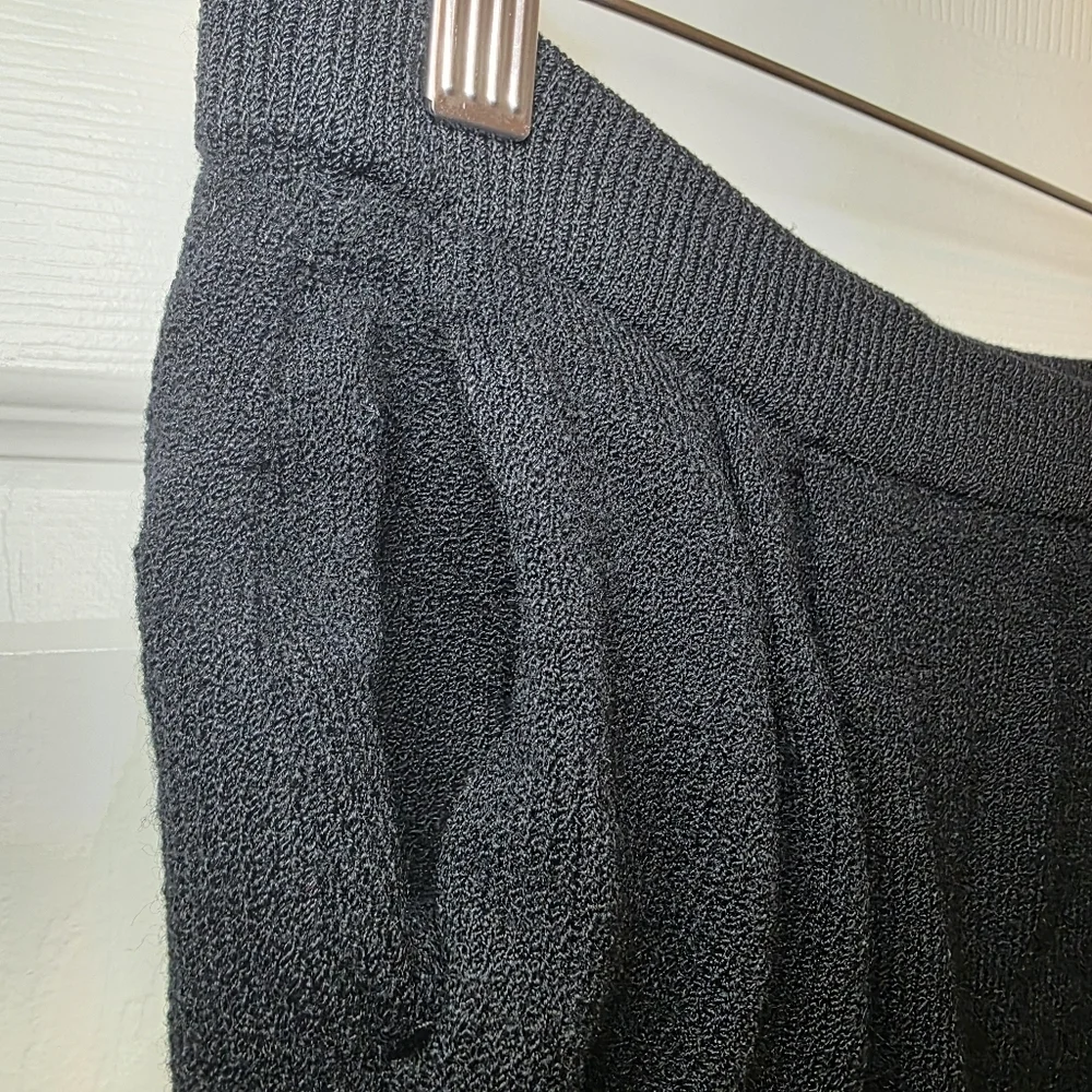 St John Santana Knit Straight Leg Crop High Waisted Pants Black Stretch Size 4 - Picture 4 of 11